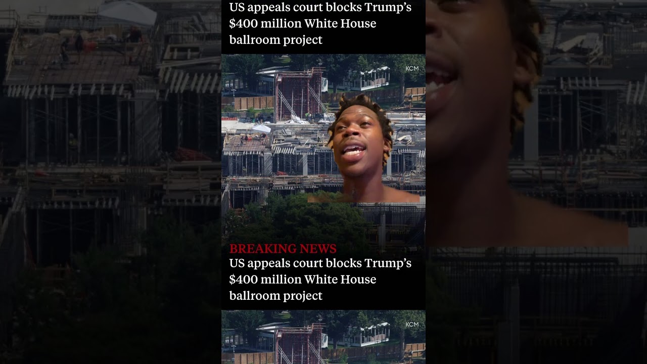 US appeals court blocks Trump’s $400 million White House ballroom project #fyp #viral #fypviral