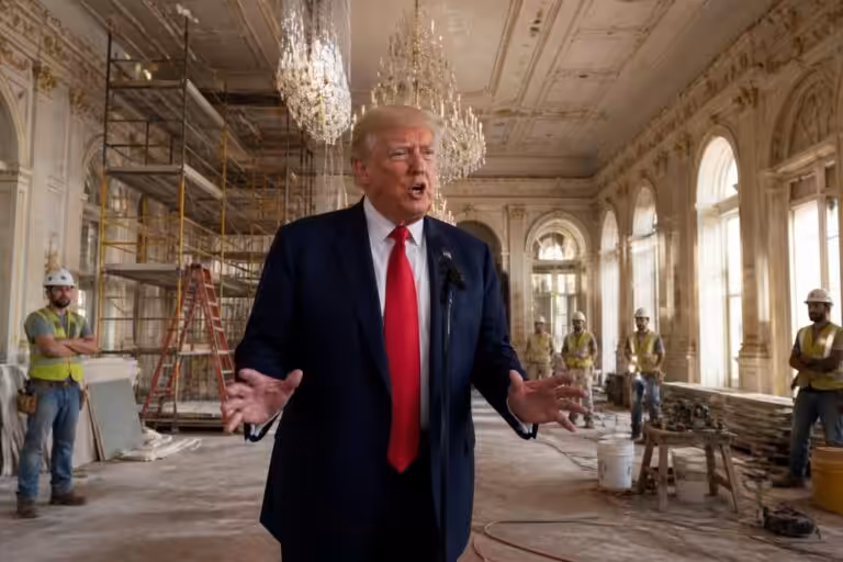 donald trump critique vivement l'interruption des travaux de la salle de bal de la maison blanche, une décision qui suscite la controverse.